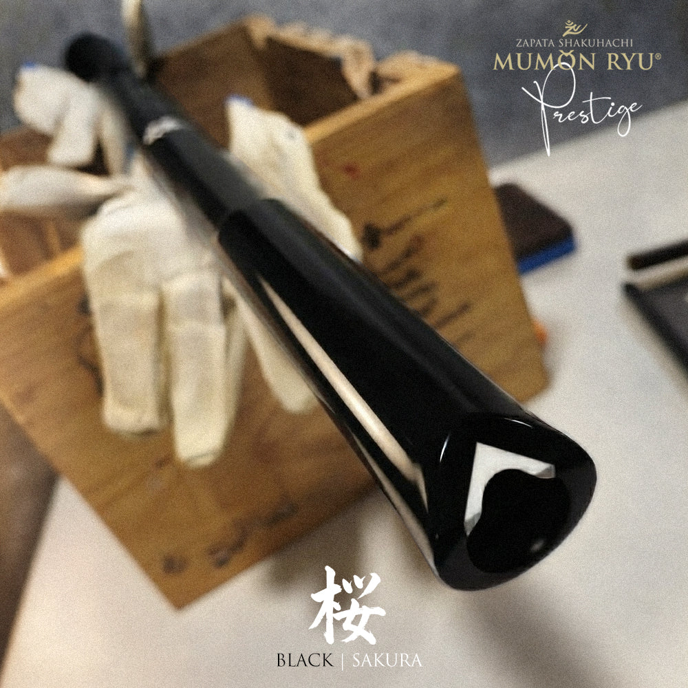 Professional Bass Flute shakuhachi | Prestige Series Black Sakura | Zapata Mumon Ryu