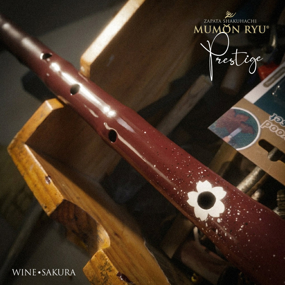 Professional Bass Flute shakuhachi | Prestige Series Wine Sakura | key A3