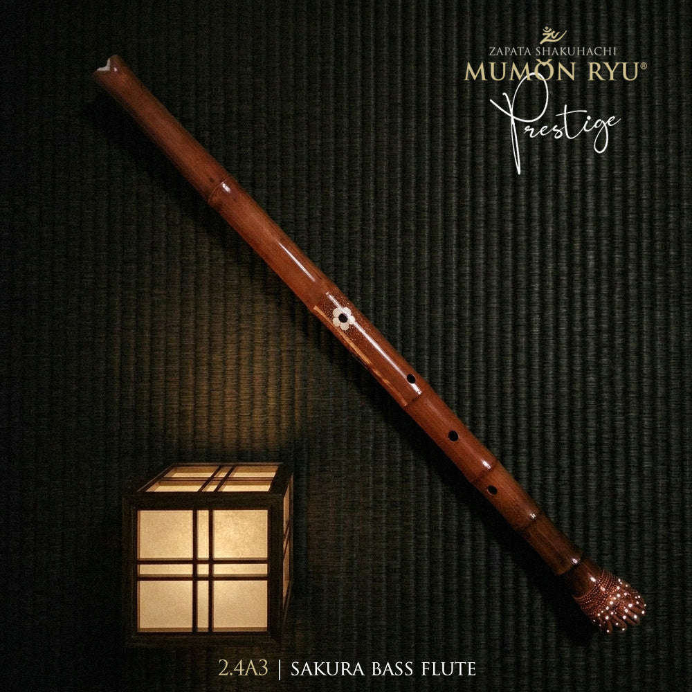 Professional Bass Flute shakuhachi | Prestige Series Wine Sakura | key A3
